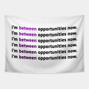 I'm Between Opportunities Now Tapestry