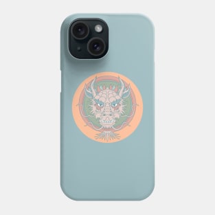 chinese dragon face on peach Phone Case