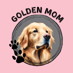 Golden Retriever Dog Mom Dog Breed Portrait T-Shirt