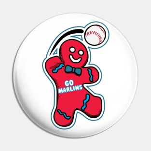 Miami Marlins Gingerbread Man Pin