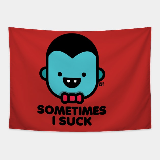 SOMETIMES I SUCK Tapestry by toddgoldmanart