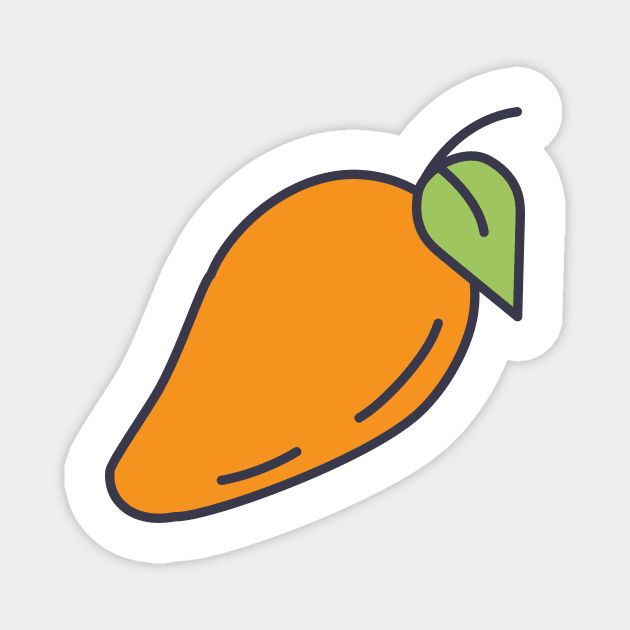 Cute Mango Magnet by Jonathan Wightman