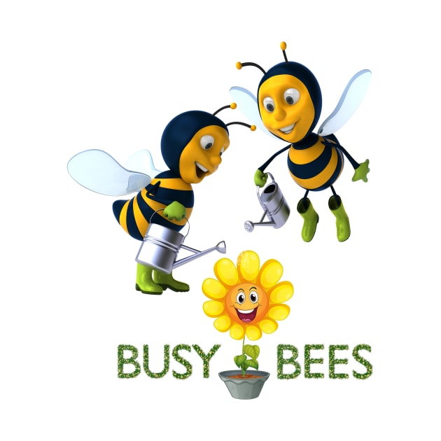 Busy Bees make Happy Flowers - makes the world go around by TeesandTops