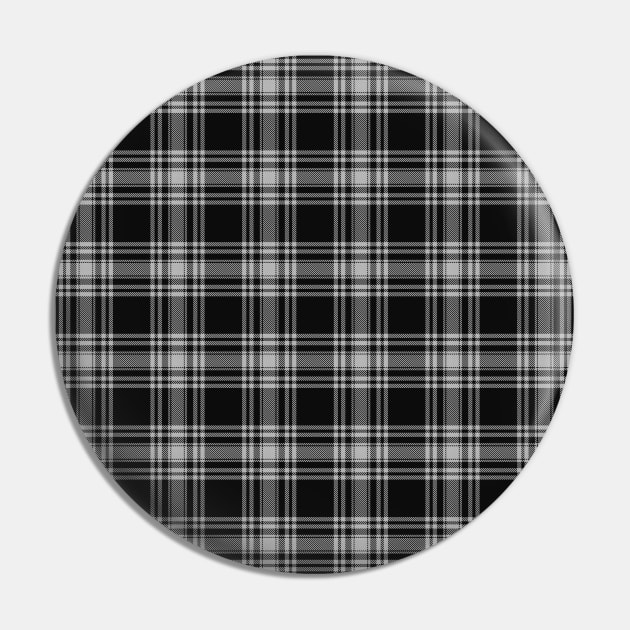 Menzies Black Tartan Plaid Scottish Pattern Pin by terrybain