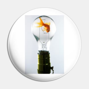 Goldfish in light bulb Pin