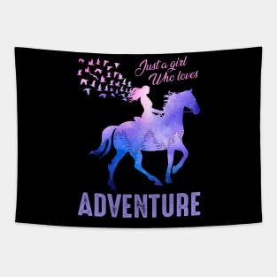 Just A Girl Who Loves Adventure - Charming Design For Adventurous Women Tapestry