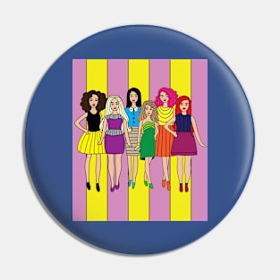 Colorful Retro Doll Pin