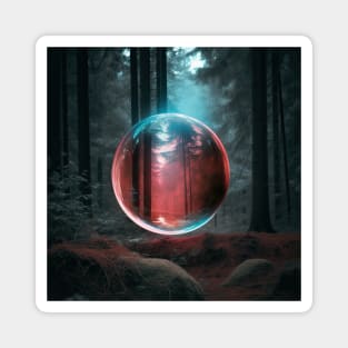 Crimson Forest Sphere Magnet