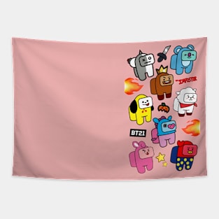 Among Us BT21 BTS Tapestry