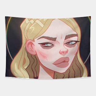 Upset face Tapestry