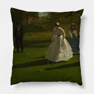 Croquet Players by Winslow Homer Pillow