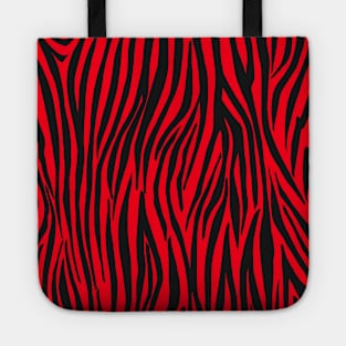 Red and Black Zebra Print Tote