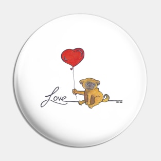 Love Pug Pin