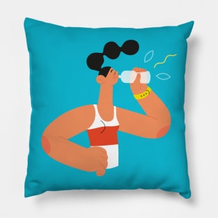 Sport Girl Drinking Pillow