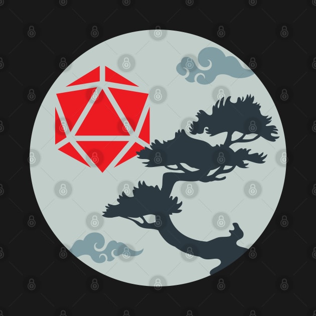 Bonsai D20 Dice Sun RPG Landscape by pixeptional