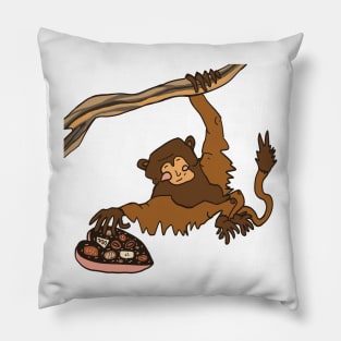 Hungry Monkey Pillow