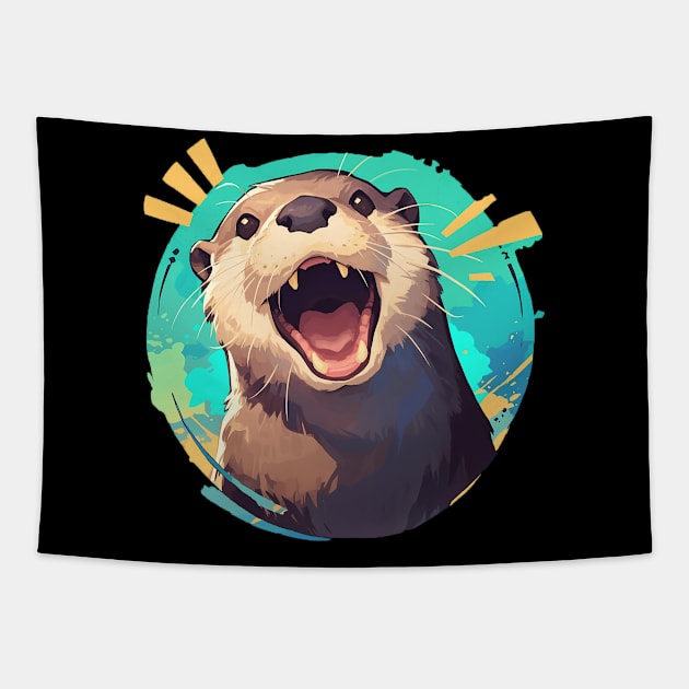 otter Tapestry by StevenBag