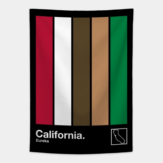 California State Flag  // Original Minimalist Artwork Poster Design Tapestry by DankFutura