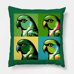 Pop Green-Cheeked Parakeet Art - Cool Birds Pillow