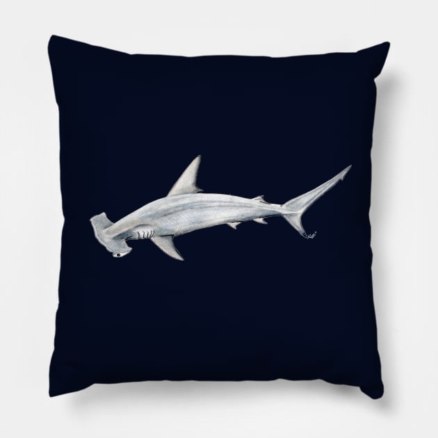 Hammerhead shark for shark lovers Pillow by chloeyzoard