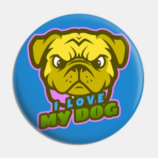 I LOVE MY DOG Design T-shirt Coffee Mug Apparel Notebook Sticker Gift Mobile Cover Pin