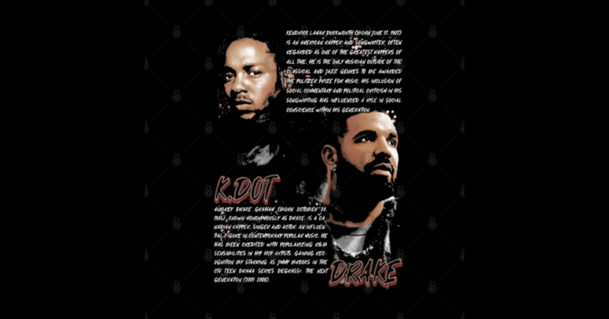 Kendrick Lamar Vs. Drake - Kendrick Lamar - Posters and Art Prints ...