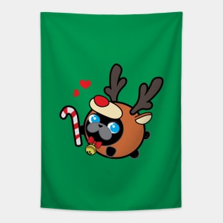 Poopy the Pug Puppy - Christmas Tapestry