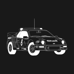 Ford RS200 White Outline T-Shirt