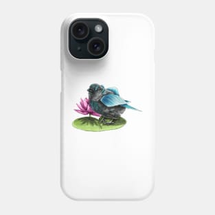 Magical water sparrow on lily pad Phone Case