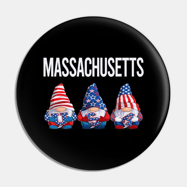 Happy USA Massachusetts Pin by flaskoverhand