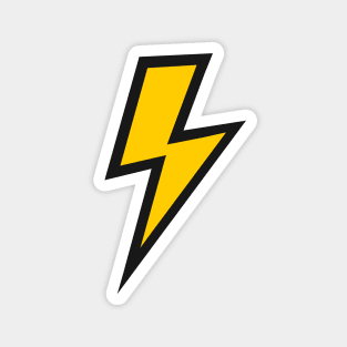 Yellow Lightning Bolt with Black Outline Magnet