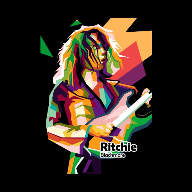 The Guitaris In Wpap Art by animaperio pixel retro