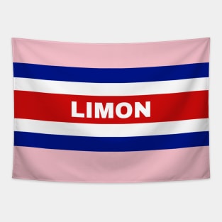 Limon City in Costa Rican Flag Colors Tapestry