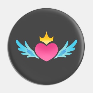 Winged Heart with Crown Pin