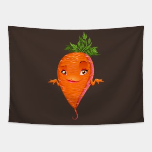 Carrot Cartoon Funny Tapestry