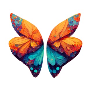 Abstract Colorful Butterfly Wings T-Shirt