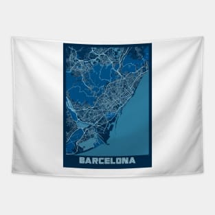 Barcelona - Spain Peace City Map Tapestry