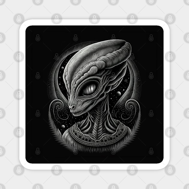 Alien Magnet by Buff Geeks Art