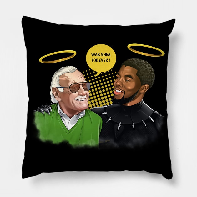 wakanda forever rip Pillow by bebekbobok