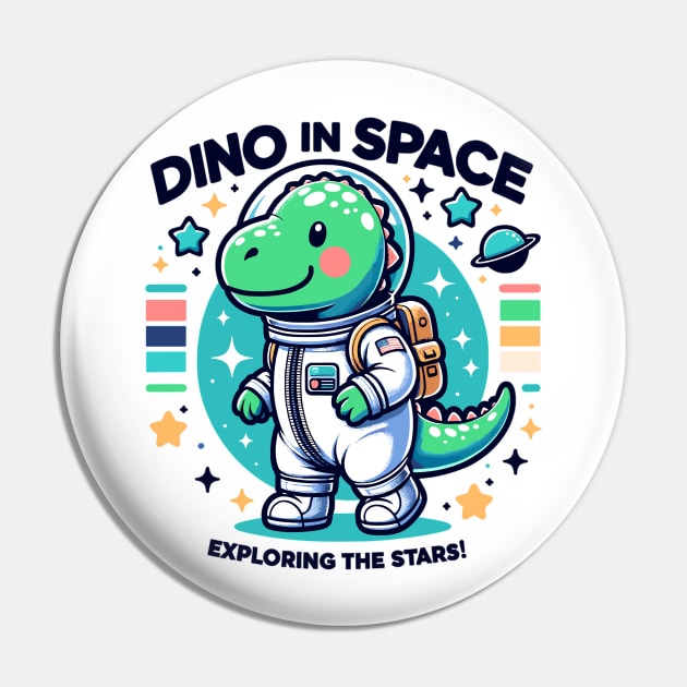 Astro Dino Adventurer: Space Explorer Pin by WEARWORLD