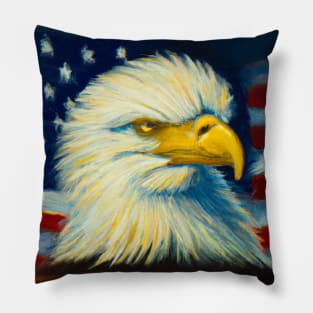 American Flag and Bald Eagle 5 Pillow