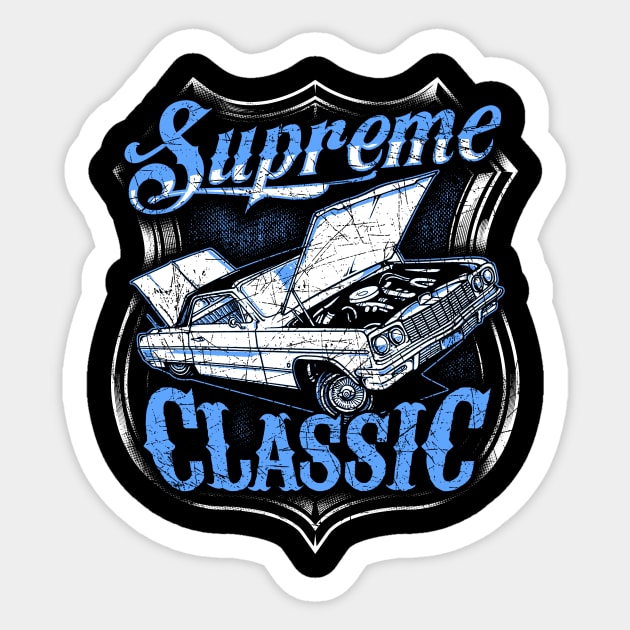 Supreme Classic Low Rider Car Design - Car - Sticker