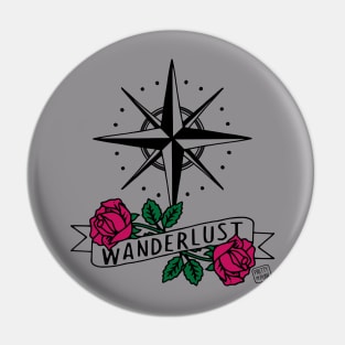 Wanderlust Compass Rose Pin