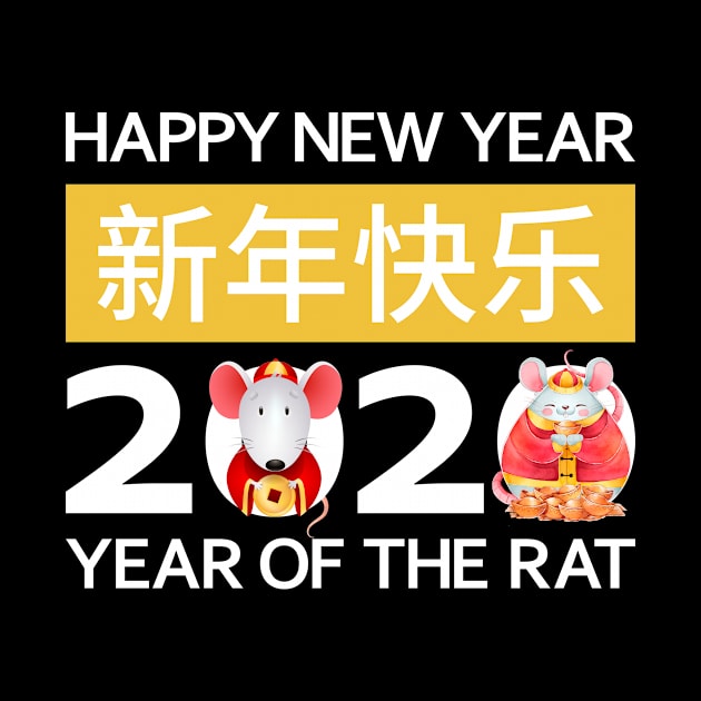 Happy New Year 2020 Chinese Year of the Rat Zodiac Sign Gift by peter2art