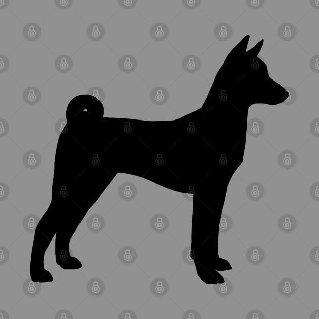 Basenji Dog Breed Silhouette by Coffee Squirrel