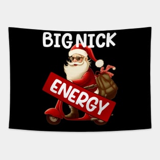 Big Nick Energy Funny Men Santa Ugly Christmas Tapestry