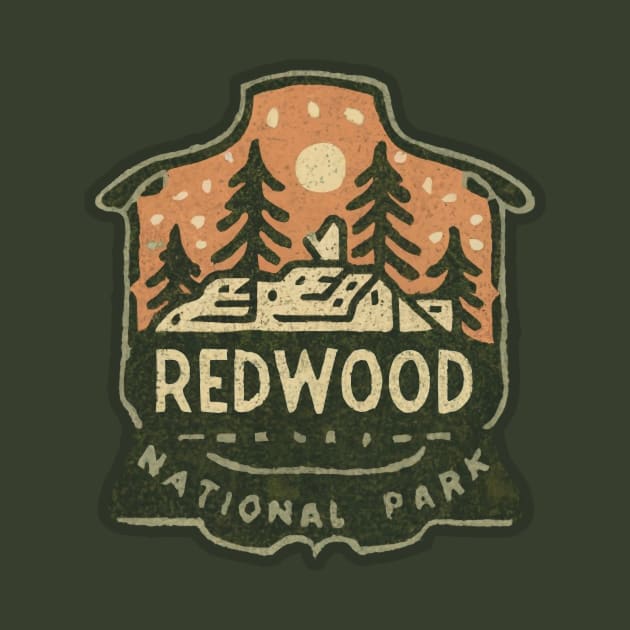 Redwood National Park Travel Sticker by GreenMary Design