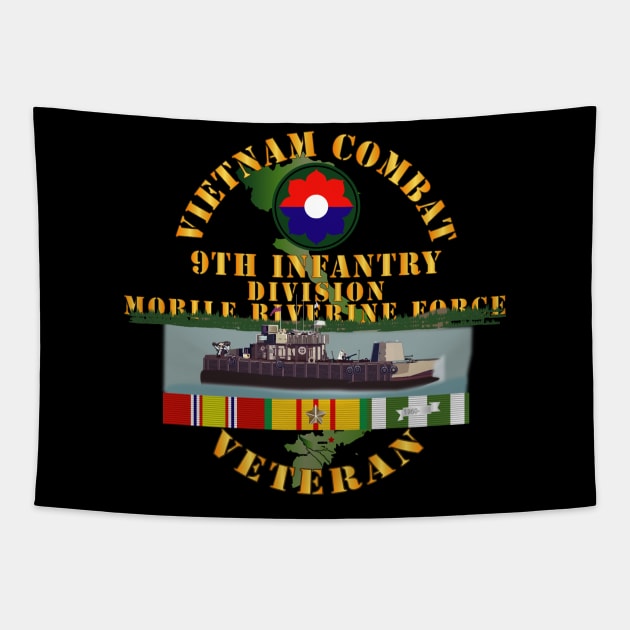 Vietnam Combat Vet w 9th Inf Div - Mobile Riverine Force w VN SVC Tapestry by twix123844