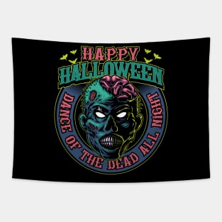 Halloween - Zombie Illustration Tapestry