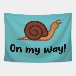 On my way! - Simple Garden Snail Tapestry